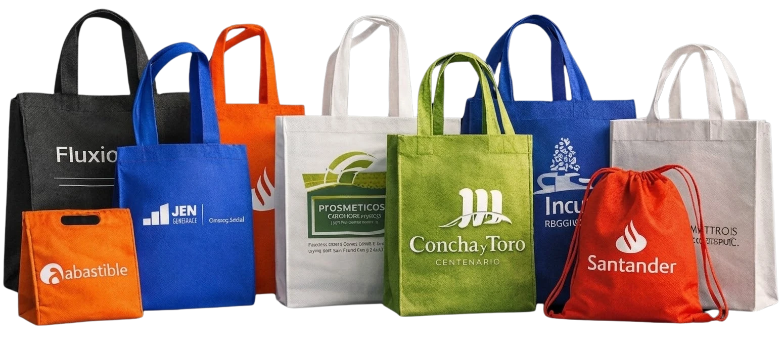 bolsas con logos de empresas chilenas