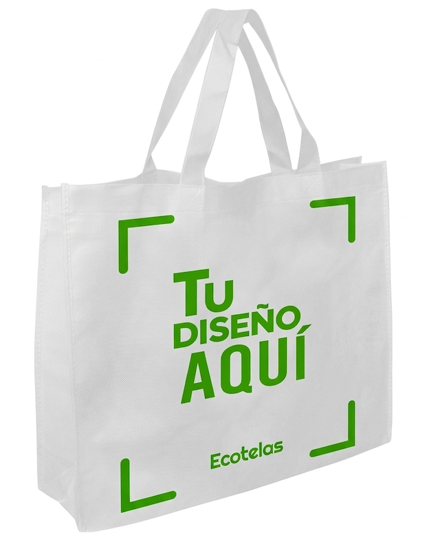 Bolsa tnt cocida blanca 50x40x12