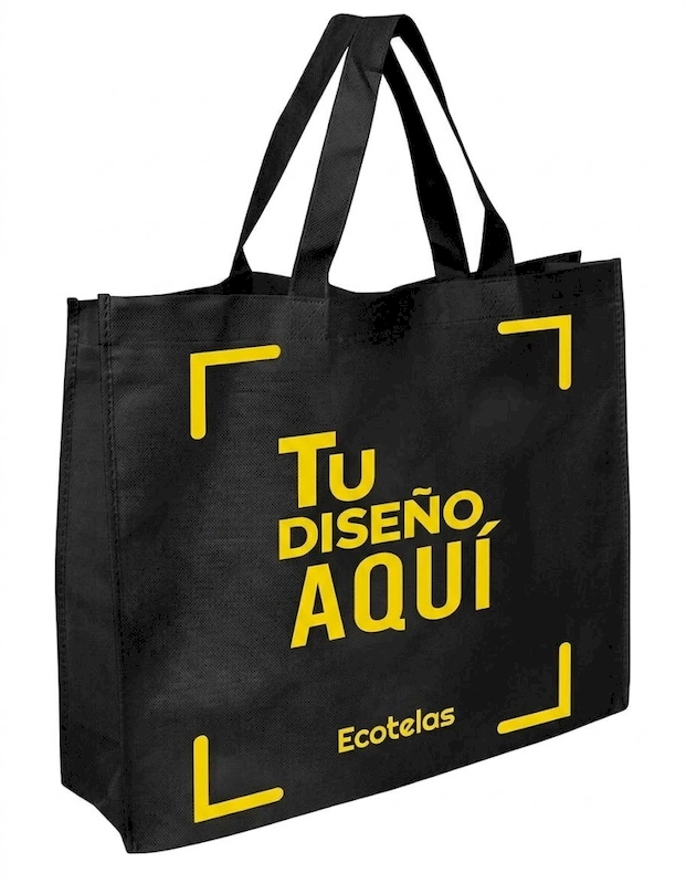 Bolsa tnt cocida negra 50x40x12