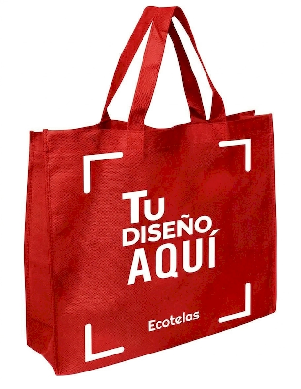 Bolsa tnt cocida roja 50x40x12